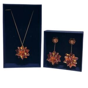 Swarovski Curiosa Geometric Crystals Earrings and Necklace set